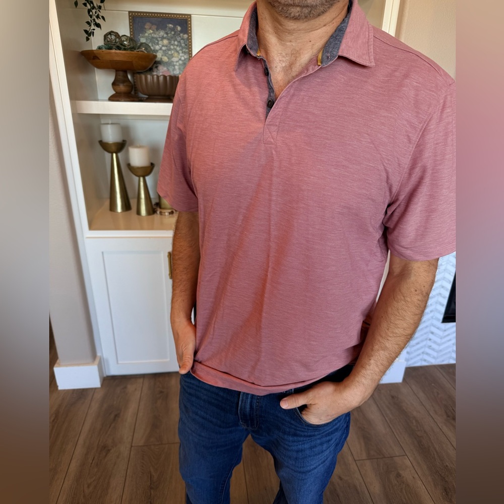 PTO Dusty Pink Polo Shirt Classic Short Sleeve